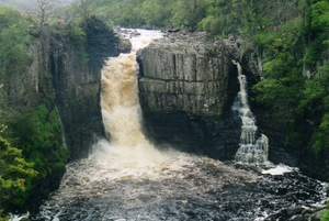 At 95 feet, High Force is one of the tallest waterfalls in England (photo: Les Hull, geograph.org.uk).