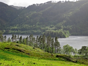 Today’s Thirlmere is a reservoir, larger than the natural lake Wordsworth described. The cause of one the first battles in modern environmental politics, it was built by the Manchester Corporation in the 1890s. When Thirlmere was enlarged, the farming communities of Wythburn and Armboth were engulfed, leaving little behind. The bridge Wordsworth describes no longer exists. However, Wythburn Trailhead remains a popular starting point for walkers following Wordsworth’s steps up Helvellyn. Photo: Paul Westover.