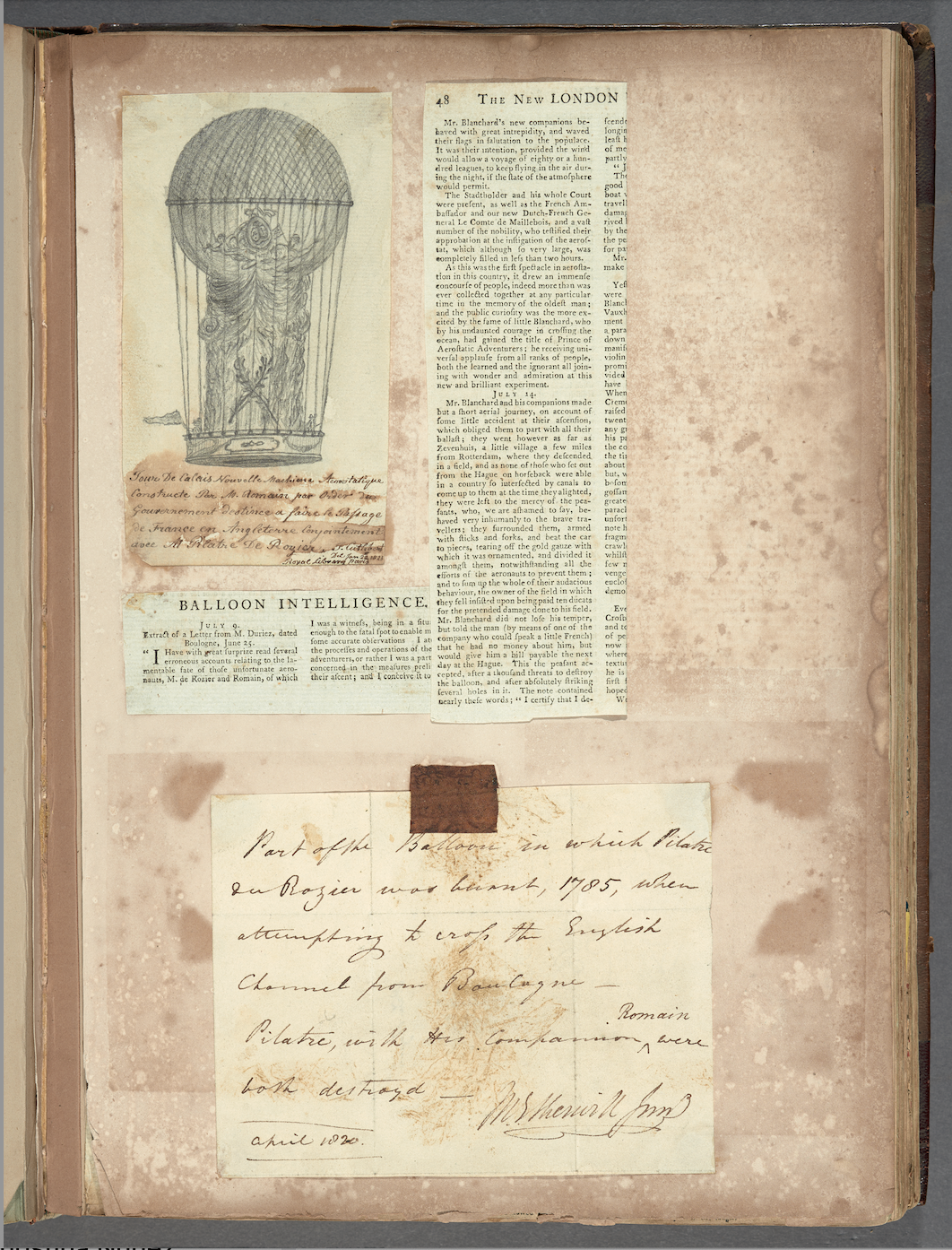 image of a balloon in a scrapbook