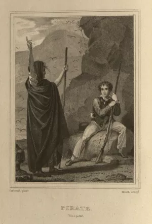 A gypsy woman confronts a pirate