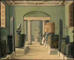 view of the Egyptian room in the British Museum