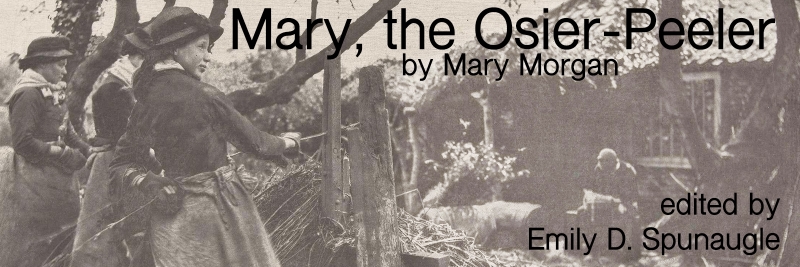 Mary, the Osier-Peeler by Mary Morgan [image of woman peeling osiers]
