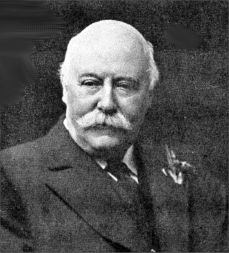 black and white portrait of Hubert Parry