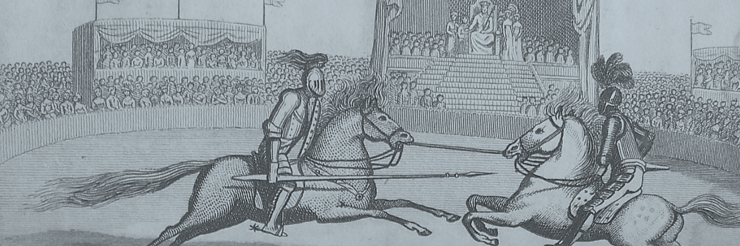 illustration of knights jousting