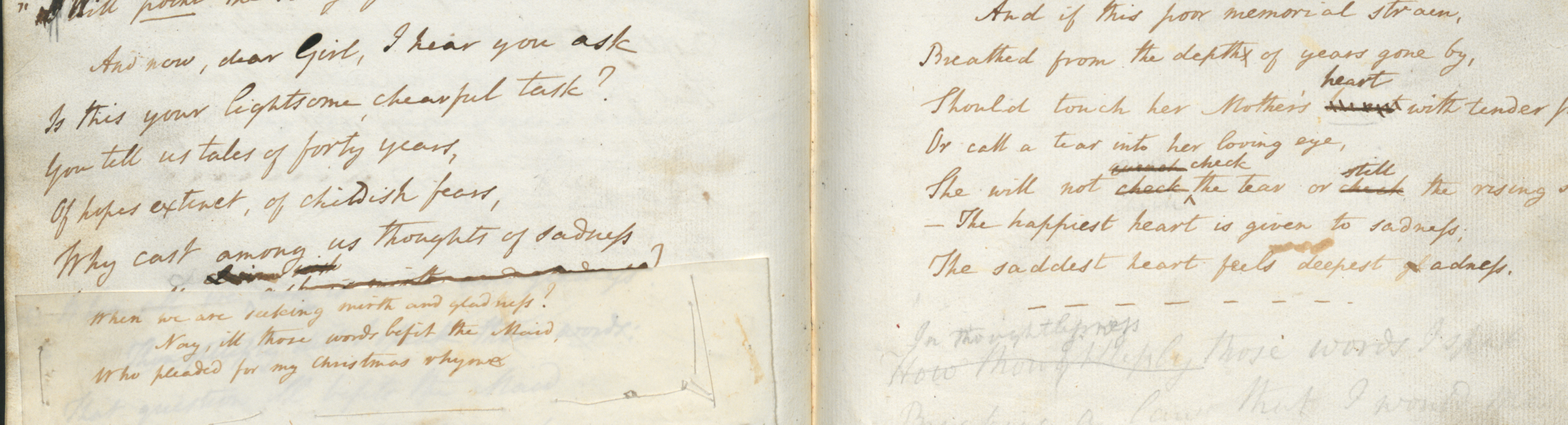 close up cropping of pages in commonplace book