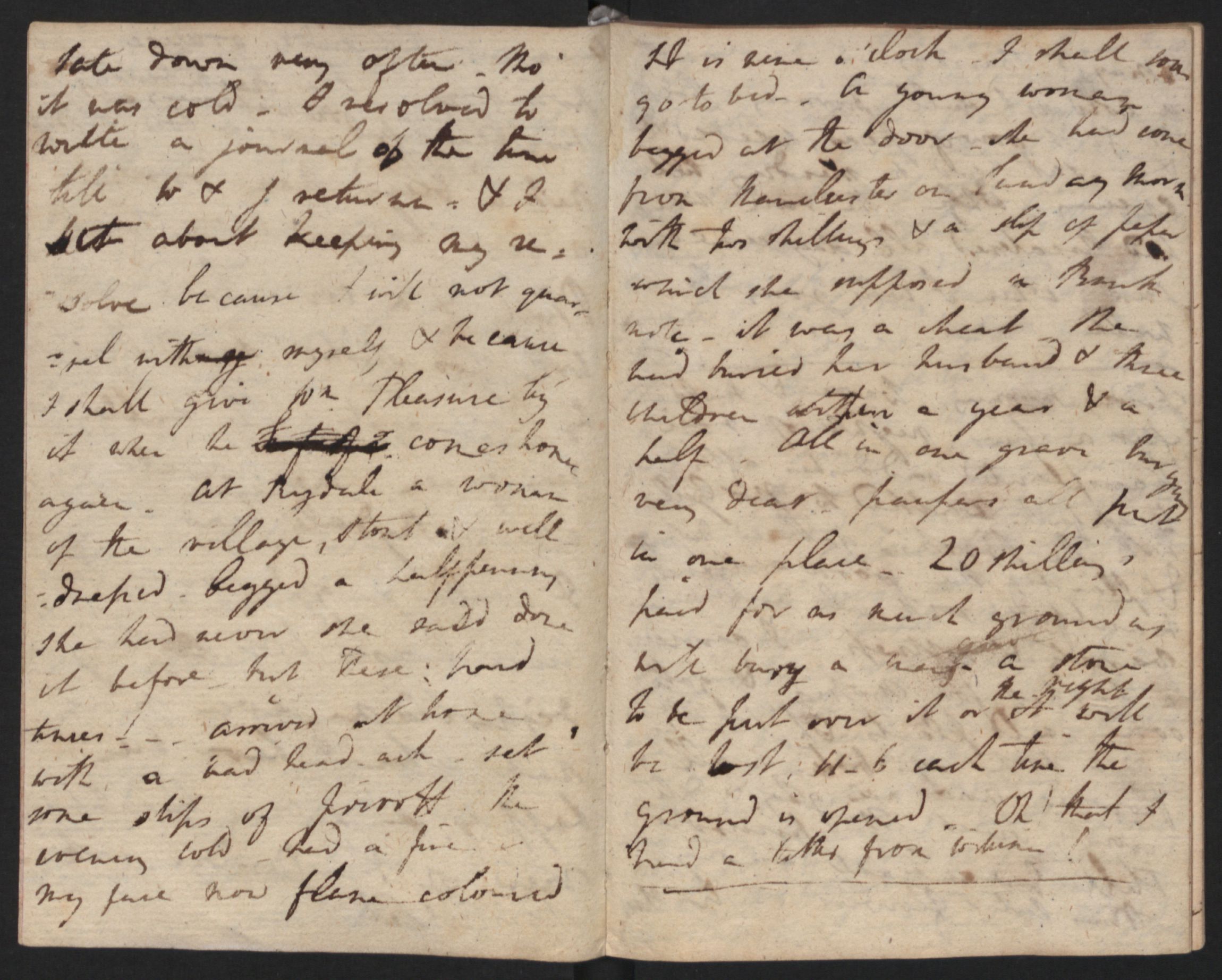 The fourth and fifth pages of the journal (DCMS 20)