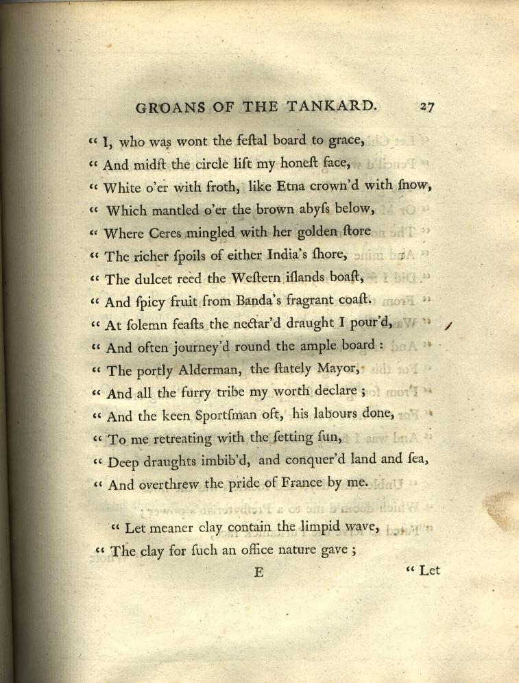 The Groans of the Tankard
