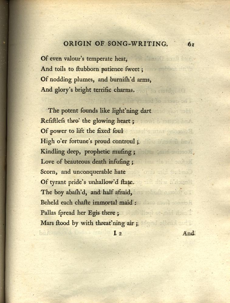 The Origin of Song-Writing