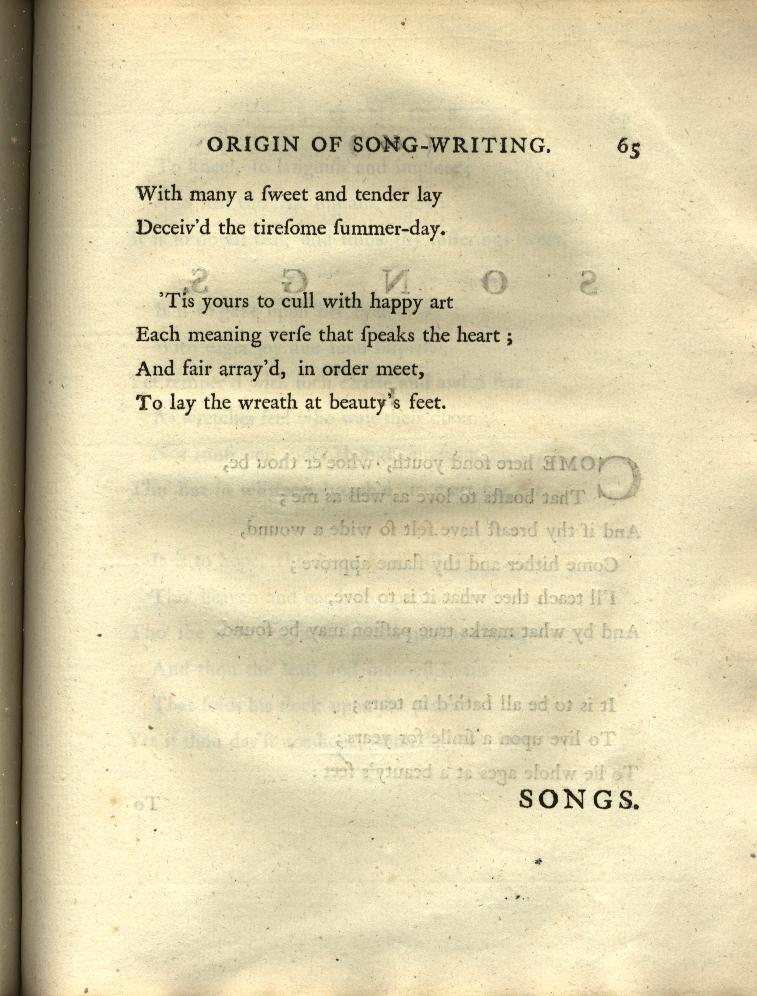The Origin of Song-Writing