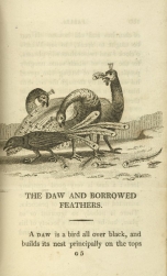 William Mulready, The Daw and Borrowed Feathers from Fables Ancient and Modern, Second Edition (1807);Courtesy of The New York Public Library.