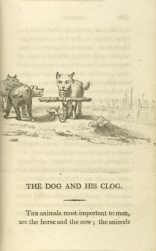 William Mulready, The Dog and his Clog from Fables Ancient and Modern, Second Edition (1807);Courtesy of The New York Public Library.