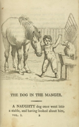 William Mulready, The Dog in the Manger from Fables Ancient and Modern, Second Edition (1807);Courtesy of The New York Public Library.