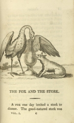 William Mulready, The Fox and the Stork from Fables Ancient and Modern, Second Edition (1807);Courtesy of The New York Public Library.