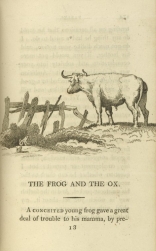 William Mulready, The Frog and the Ox from Fables Ancient and Modern, Second Edition (1807);Courtesy of The New York Public Library.