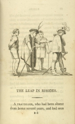 William Mulready, The Leap in Rhodes from Fables Ancient and Modern, Second Edition (1807);Courtesy of The New York Public Library.