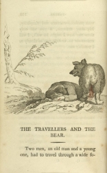 William Mulready, The Travellers and the Bear[*] from Fables Ancient and Modern, Second Edition (1807);Courtesy of The New York Public Library.