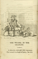 William Mulready, The Weasel in the Granary from Fables Ancient and Modern, Second Edition (1807);Courtesy of The New York Public Library.