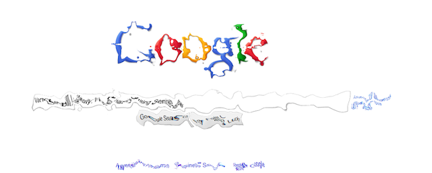 An image from a student’s paper. She created the image by taking a screenshot of her manipulation of Google Variations’ “Paint it Google” mod.