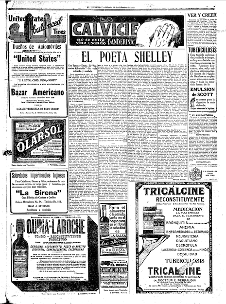Figure 2 (left): El Universal, Caracas,
                            December 16, 1922
                        
                        Figure 3 (right): Article by Edouard Herriot.
                            El Universal, Caracas, December 16,
                            1922