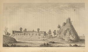 Frederick Catherwood. Uxmal: House of the Dwarf and House of the Nuns. In Incidents of Travel in Yucatan, 1843.