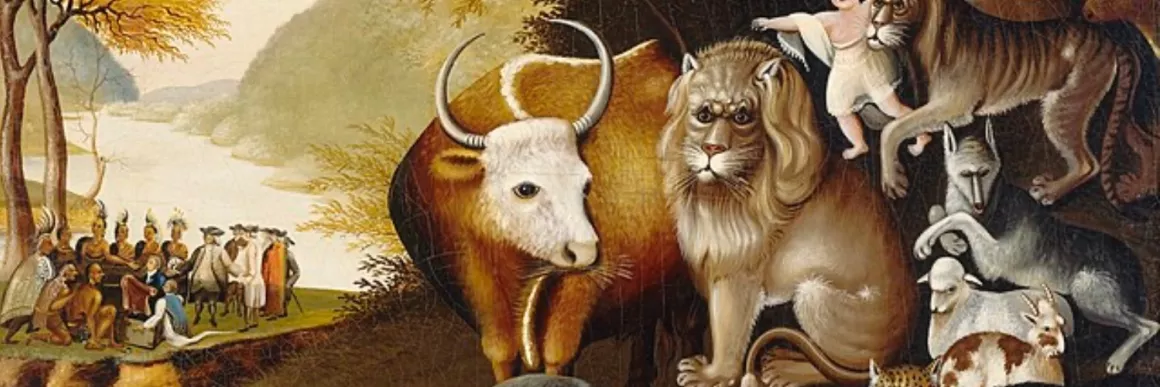 Edward Hicks painting A Peaceable Kingdom