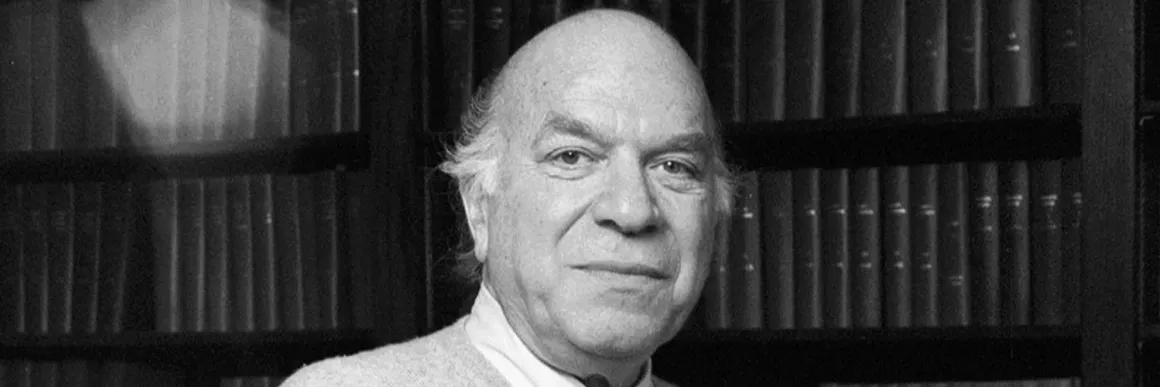 black and white photograph of Stanley Cavell