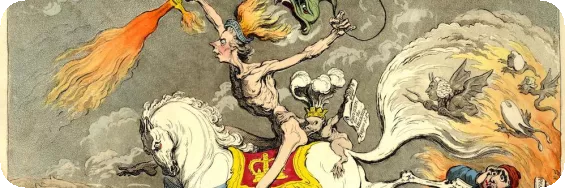 Cartoon of Pitt as an apocolyptic horseman