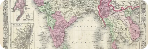 A. J. Johnson’s 1864 map of India and Southeast Asia