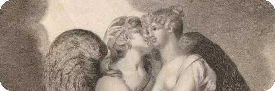 Eros and Dione angels embracing