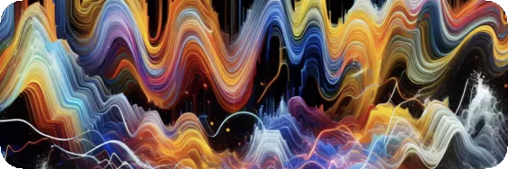 multi colored sound waves