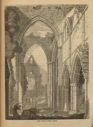 Drawing view of Tintern Abbey