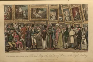 Spectators at an art exhibition