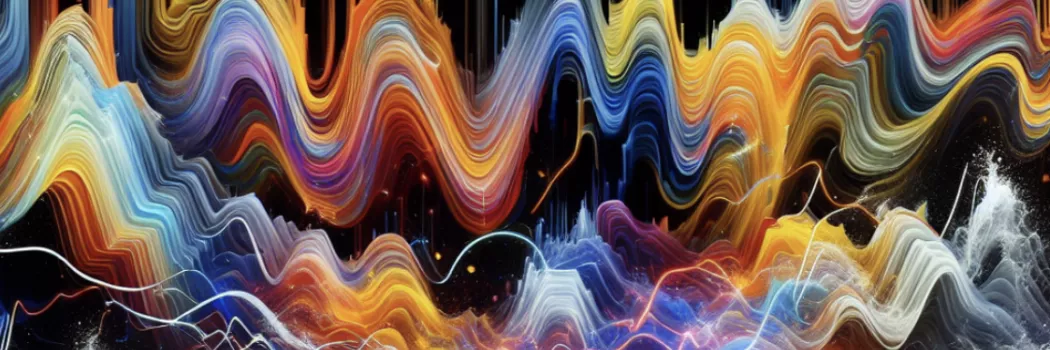 multi colored sound waves