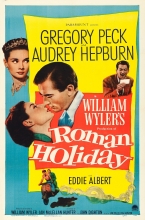 Color movie poster for Roman Holiday