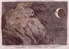 Three Men Looking at Moon