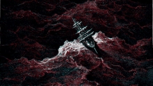 The Rime of the Ancient Mariner Color image of a boat on choppy seas
